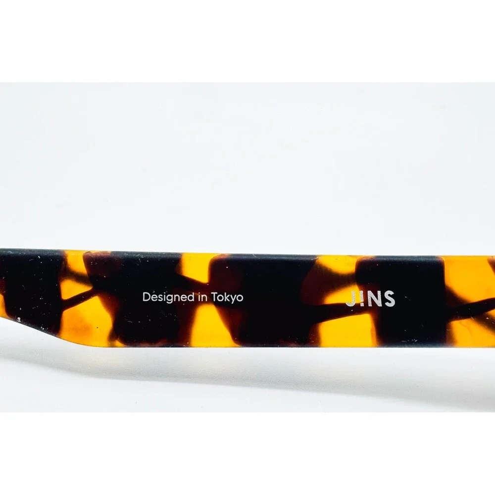 JINS Eyeglasses Mens Tortoise Brown Rectangular Frame MRF-13A-695 53-17-149 34